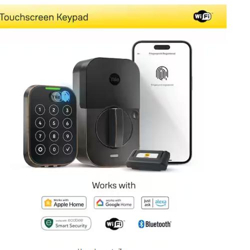 NEW! - Yale Assure Lock 2; Keyless Smart Door Lock with Wi-Fi and Fingerprint Access; Oil Rubbed Bronze