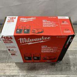 NEW - Milwaukee 12V Lithium-Ion Compact 2.0 Ah Battery Pack (2-Pack) Starter Kit