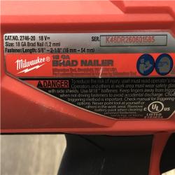 AS-IS Milwaukee FUEL 18-Volt Lithium-Ion Brushless Cordless Gen II 18-Gauge Brad Nailer (Tool-Only)