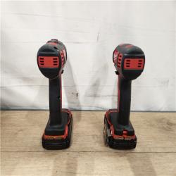 AS-IS- Milwaukee 18V Lithium-Ion Cordless Drill Driver/Impact Driver Combo Kit