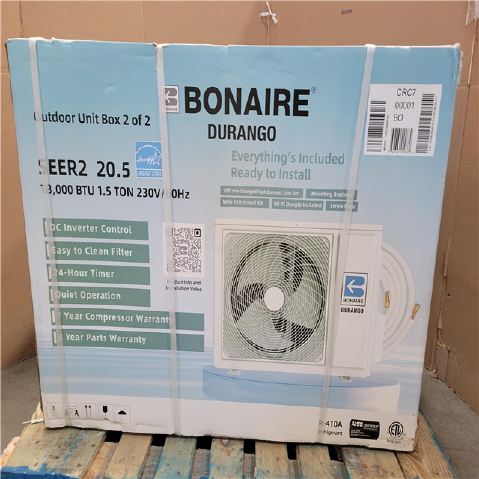 California NEW Bonaire Durango Split Air Conditioner (Damaged Boxes)