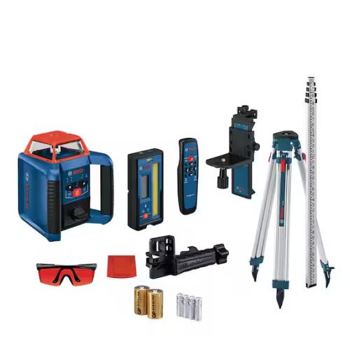 NEW! - Bosch REVOLVE 2 000 ft. Horizontal/Vertical Rotary Laser Self Leveling Complete Kit with Manual Dual Slope