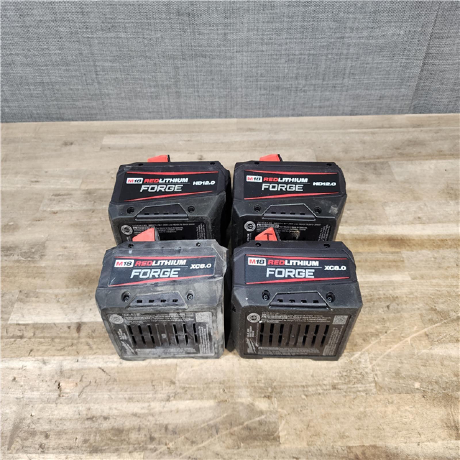 HOUSTON LOCATION - AS-IS MILWAUKEE FORGE BATTERY PACK QTY - 4