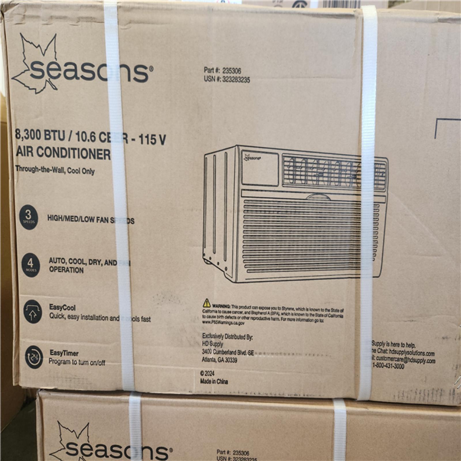 Phoenix NEW SEASONS 8 300 BTU 115-Volt Through-the-Wall Cool-Only Air Conditioner Pallet of 5