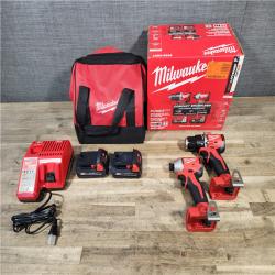 HOUSTON LOCATION - AS-IS Milwaukee 18V Lithium-Ion Brushless Cordless Compact Drill/Impact Combo Kit