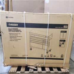 Phoenix NEW Husky Standard-Duty 52 in. W 10-Drawer Matte Cadet Gray Mobile Workbench Cabinet with Solid Wood Top