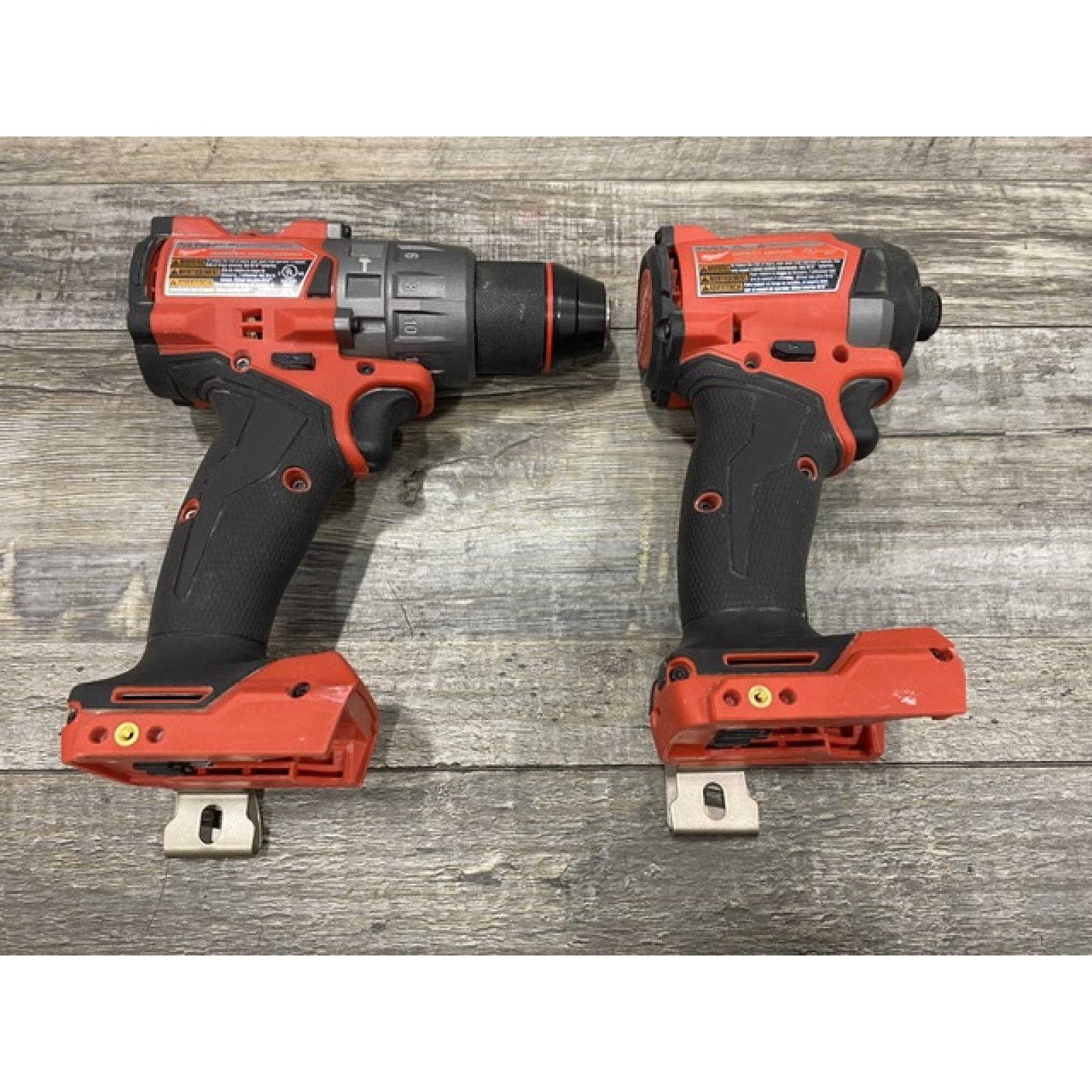 AS-IS Milwaukee FUEL 18V Lithium-Ion Brushless Cordless Hammer Drill and Impact Driver Combo Kit