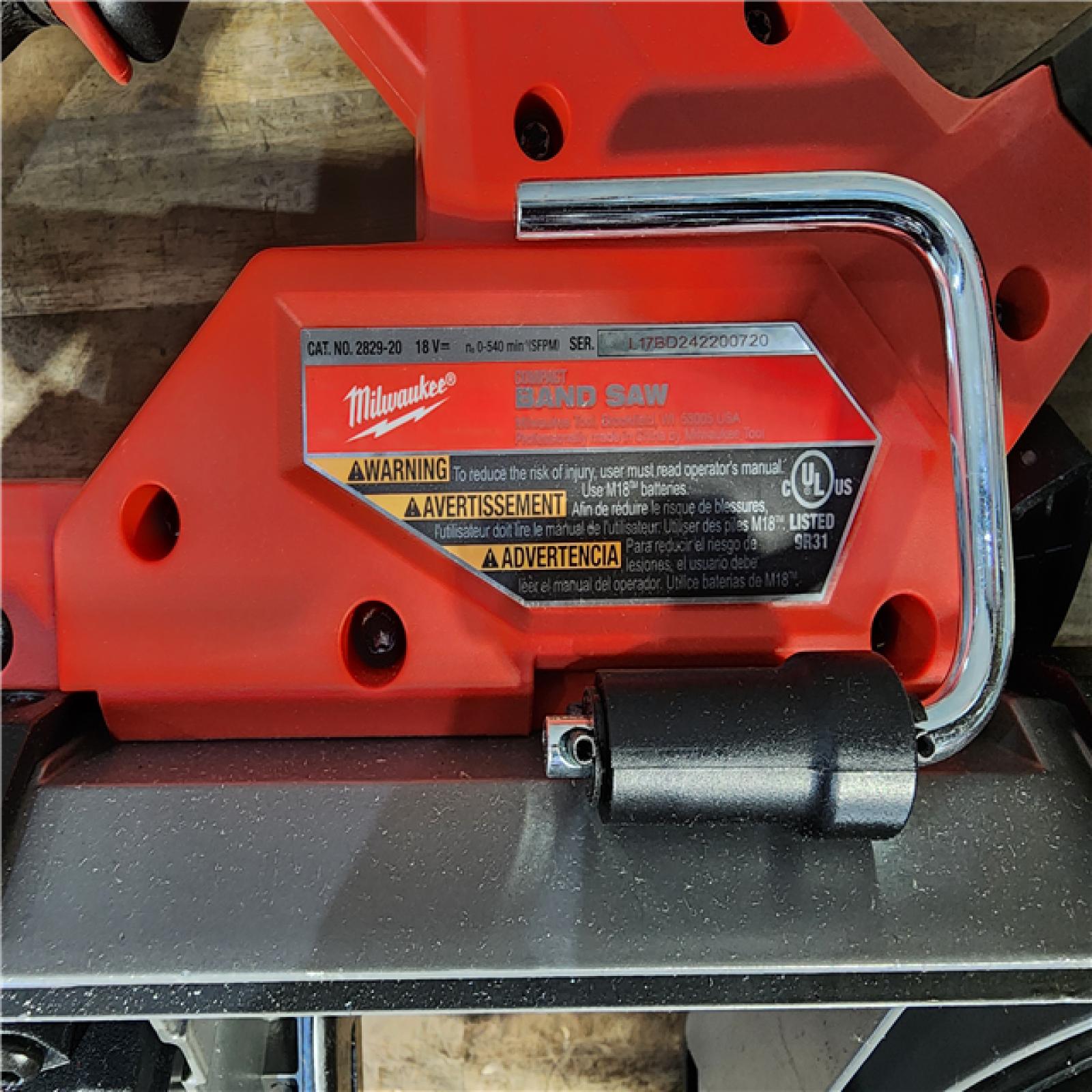 HOUSTON LOCATION - AS-IS Milwaukee M18 Fuel 3-1/4 18V Brushless Compact Band Saw 2829-20 (Bare Tool)