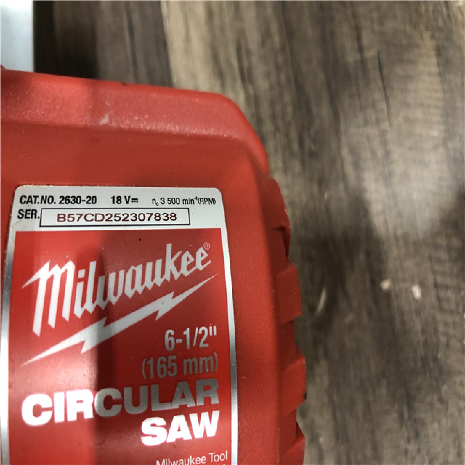 AS-IS Milwaukee 18V Lithium-Ion Cordless 6-1/2 in. Circular Saw (Tool-Only)