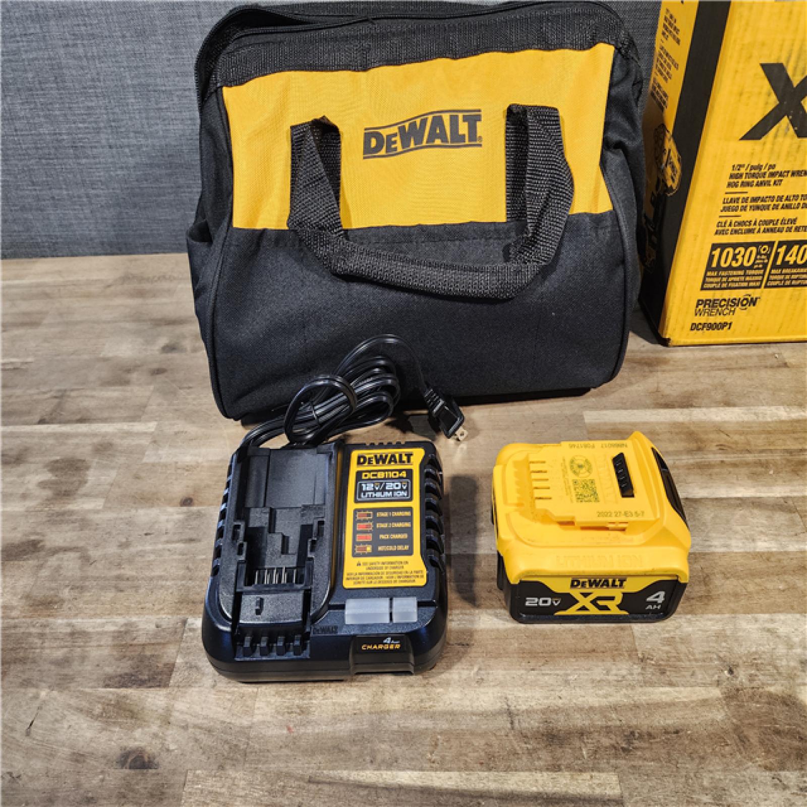 HOUSTON LOCATION - AS-IS (APPEARS LIKE NEW) Dewalt 20V MAX Lithium-Ion Cordless 1/2 in. Impact Wrench Kit W/ BATTERY & CHARGER