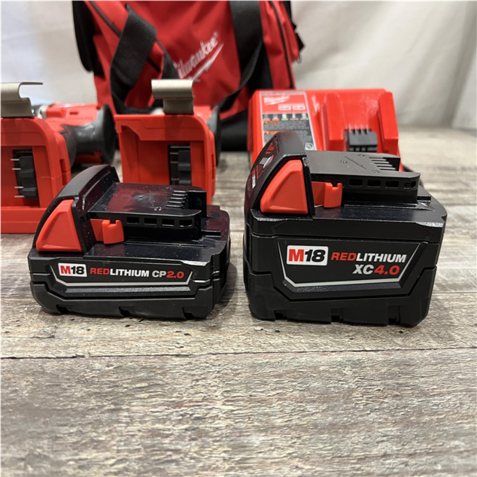 AS-IS Milwaukee 18-Volt Lithium-Ion Brushless Cordless Compact Hammer Drill/Impact Combo Kit