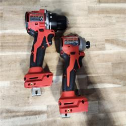 HOUSTON LOCATION - AS-IS M18 18-Volt Lithium-Ion Brushless Cordless Compact Hammer Drill/Impact Combo Kit (2-Tool) with (2) Batteries  Bag