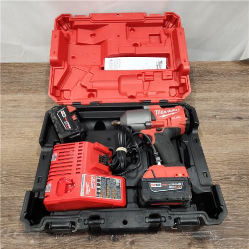 AS-IS Milwaukee 2767-22R M18 FUEL 1/2 High Torque Impact Wrench with Friction Ring Kit (5.0 Ah Resistant Batteries)
