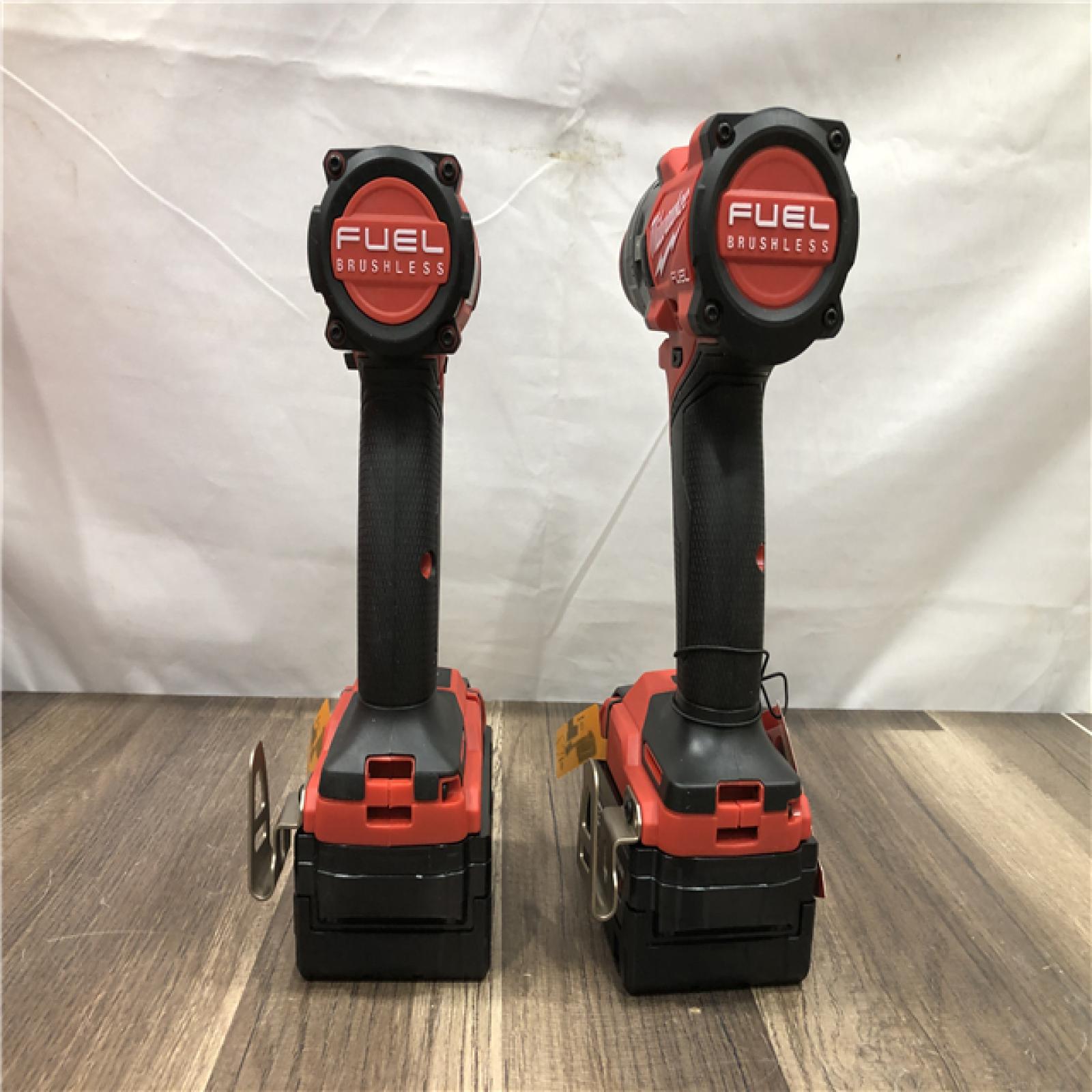 AS-IS Milwaukee FUEL 18V Lithium-Ion Brushless Cordless Hammer Drill and Impact Driver Combo Kit