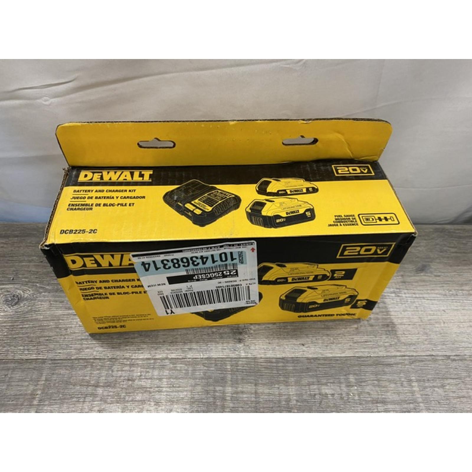 NEW - DEWALT 20V MAX Lithium-Ion Battery Kit with 5.0Ah and 2.0Ah Battery and Charger