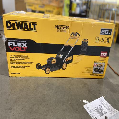 DALLAS LOCATION - DEWALT FLEXVOLT 2x60V MAX 21 in. Cordless Battery Powered Self Propelled Lawn Mower