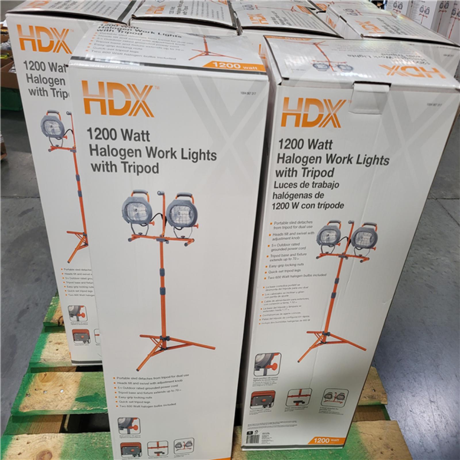 CALIFORNIA AS-IS 10 HALOGEN WORK LIGHTS WITH TRIPOD