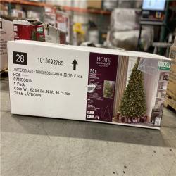 DALLAS LOCATION - Home Decorators Collection 7.5 ft. Eastcastle Twinkling Balsam Fir LED Pre-Lit Artificial Christmas Tree T34