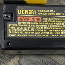 AS-IS DEWALT 20V MAX XR Lithium-Ion Cordless 18-Gauge Narrow Crown Stapler Kit