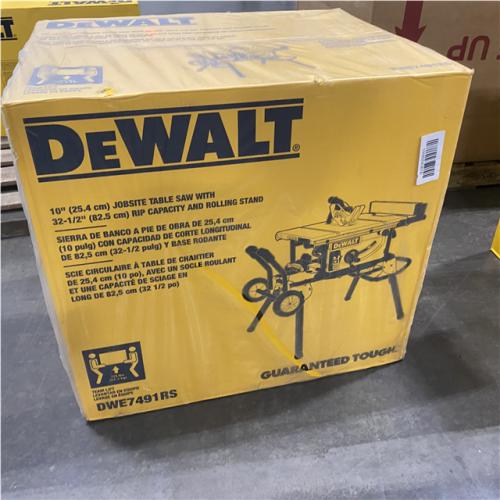 NEW- DEWALT 10 in. 15 Amp 120V Site-Pro Compact Jobsite Table Saw DWE7491RS New