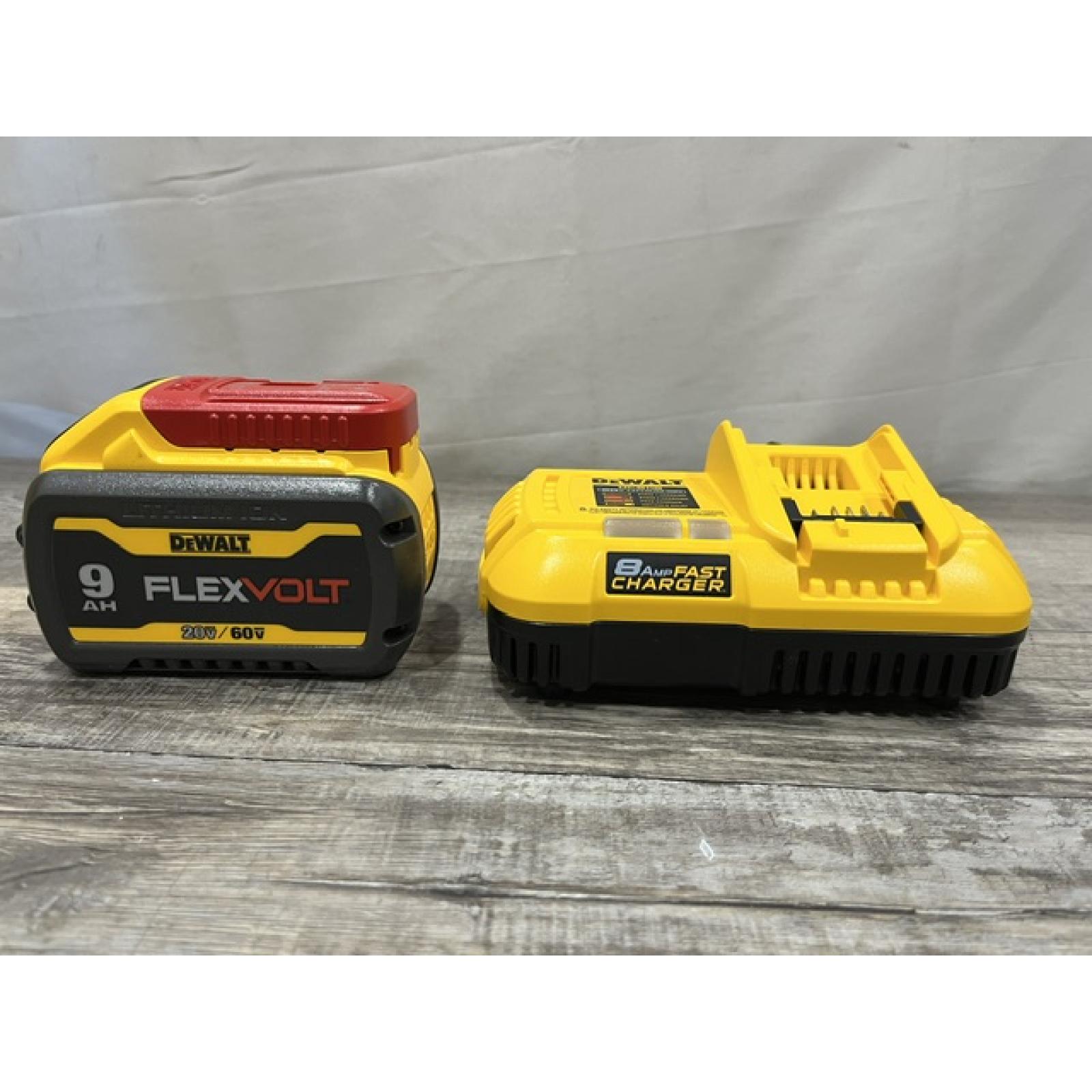 AS-IS DEWALT 20V/60V MAX FLEXVOLT Lithium-Ion 9.0Ah Battery and Charger Starter Kit