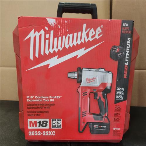 Phoenix NEW Milwaukee M18 18-Volt Lithium-Ion Cordless 3/8 in. to 1-1/2 in Expansion Tool Kit with 3 Heads  Two 3.0Ah Batteries (SEALED)