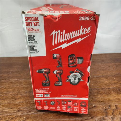 NEW! Milwaukee M18 Lithium Ion Brushed Cordless (5-Tool) Combo Kit