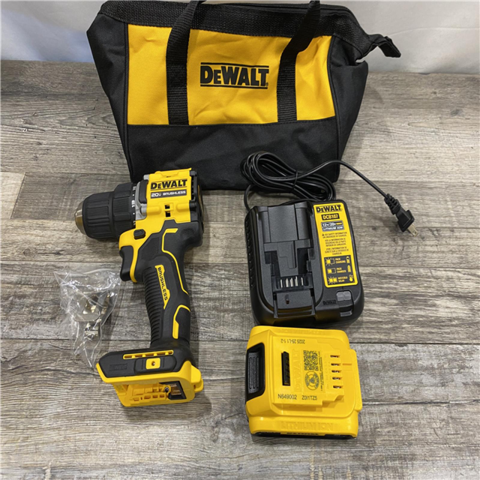 AS-IS DEWALT Atomic 20V Lithium-Ion Cordless Compact 1/2 in. Drill/Driver Kit