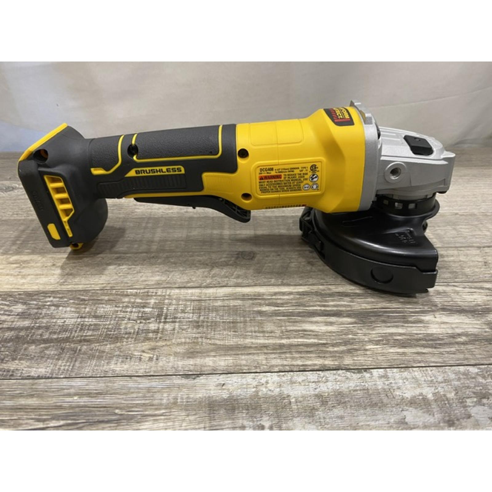 AS-IS DEWALT 20V MAX Cordless Brushless 4-1/2 in. Angle Grinder with Paddle Switch (Tool Only)