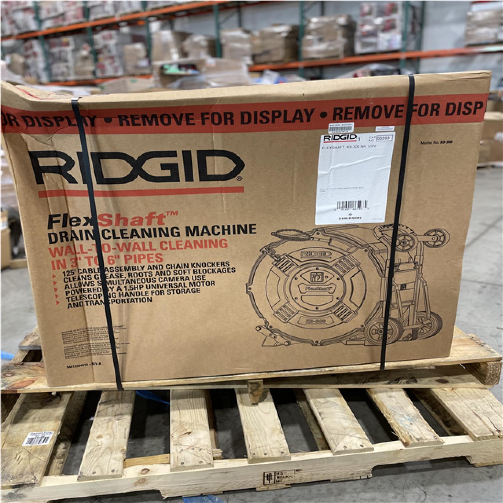DALLAS LOCATION- RIGID K9-306 FlexShaft 125 FT. Drain Cleaning Machine KIT