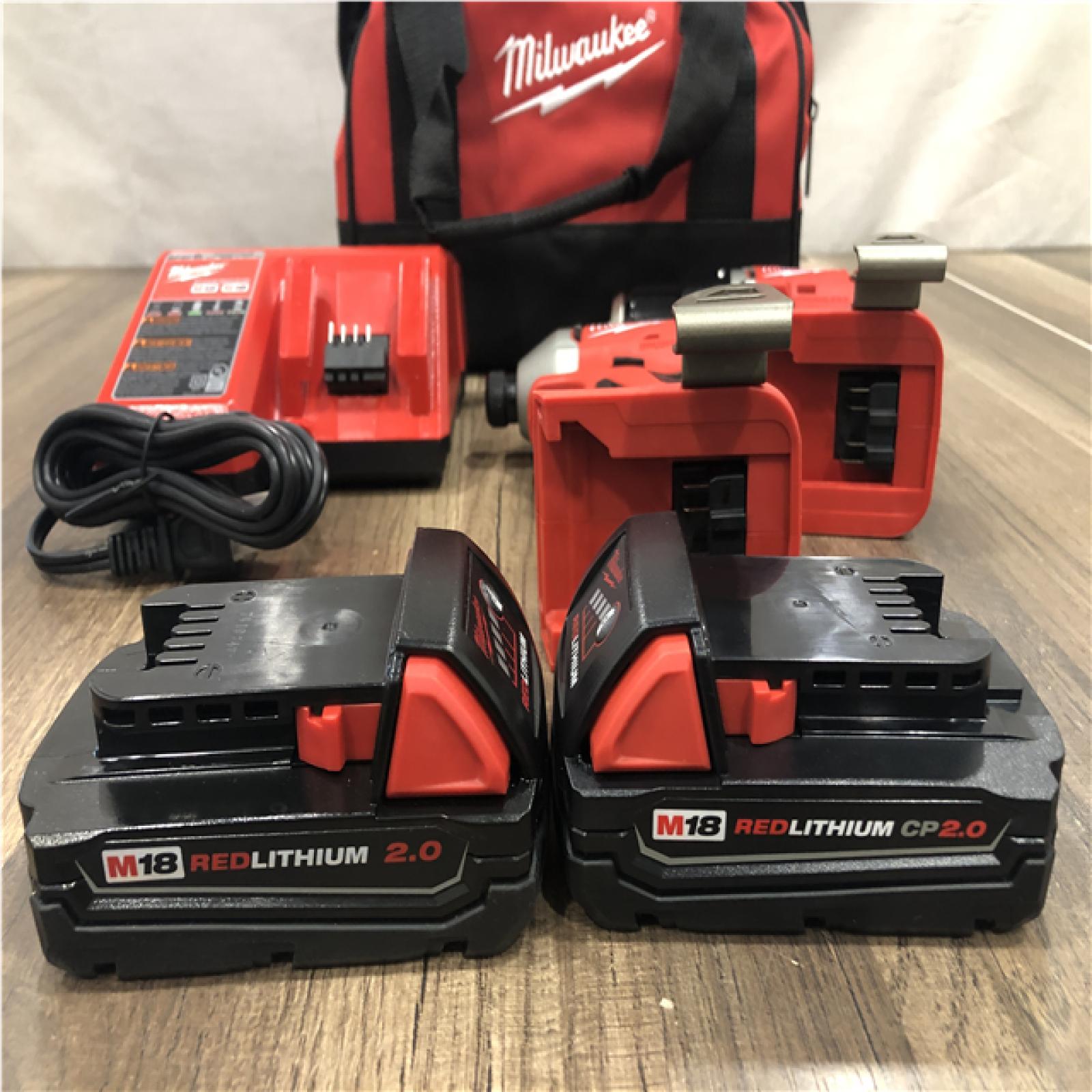 AS-IS Milwaukee 18V Lithium-Ion Brushless Cordless Compact Drill/Impact Combo Kit