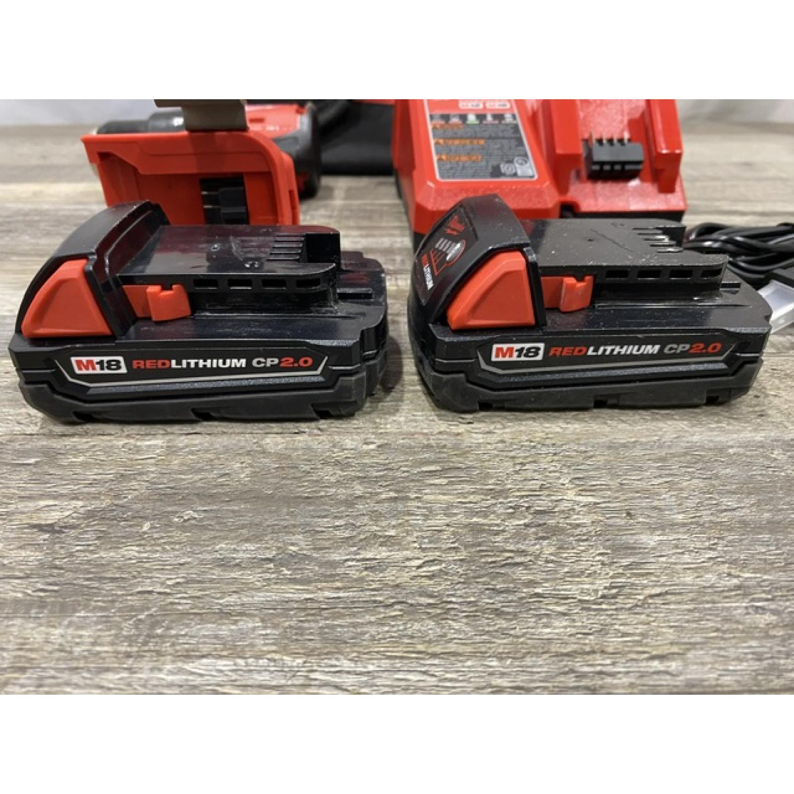 AS-IS Milwaukee 18V Lithium-Ion Brushless Cordless 1/2 in. Compact Hammer Drill/Driver Kit
