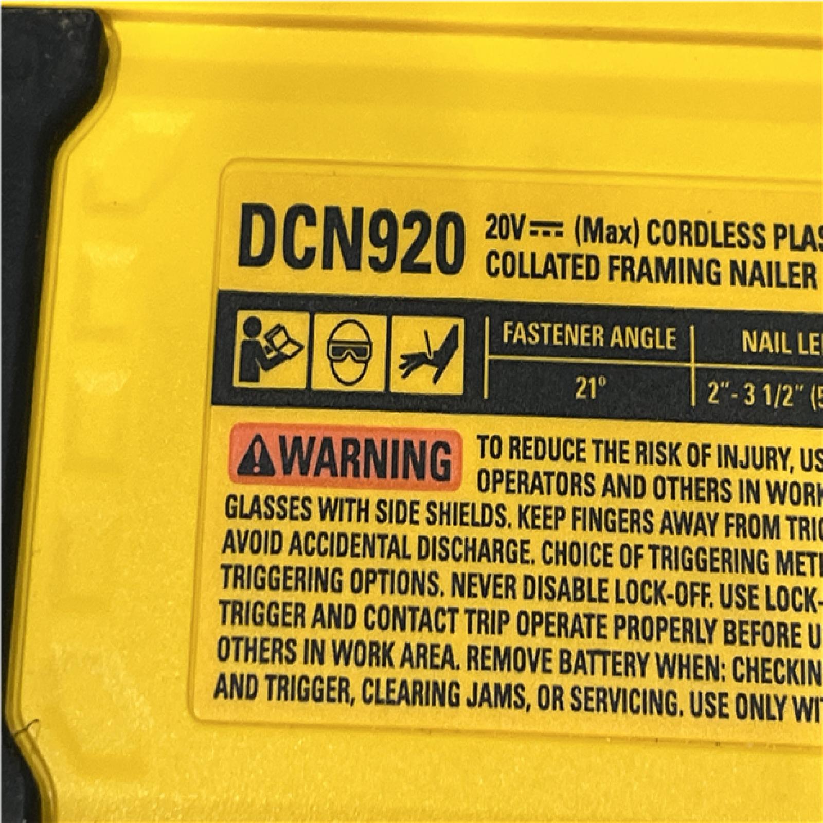 AS-IS DEWALT 20-Volt 21° Cordless Framing Nailer (Tool-Only)