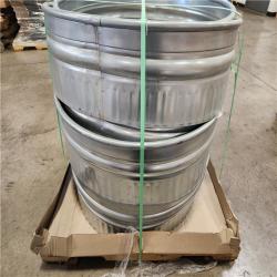 Phoenix Location Behlen Country 36 in. x 12 in. Round Galvanized Steel Wood Fire Ring Pallet