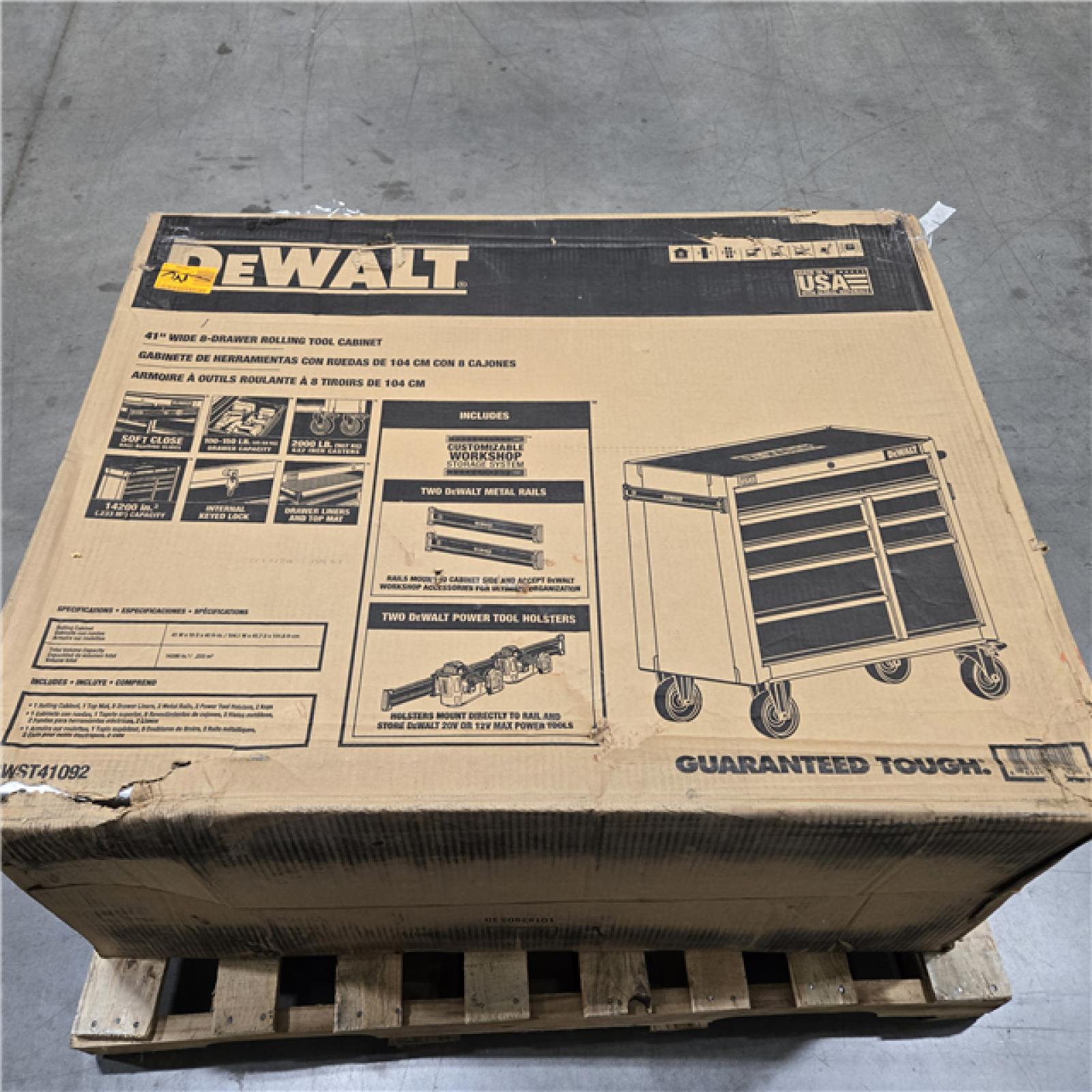 AS-IS DEWALT 41 8-Drawer Rolling Tool Cabinet