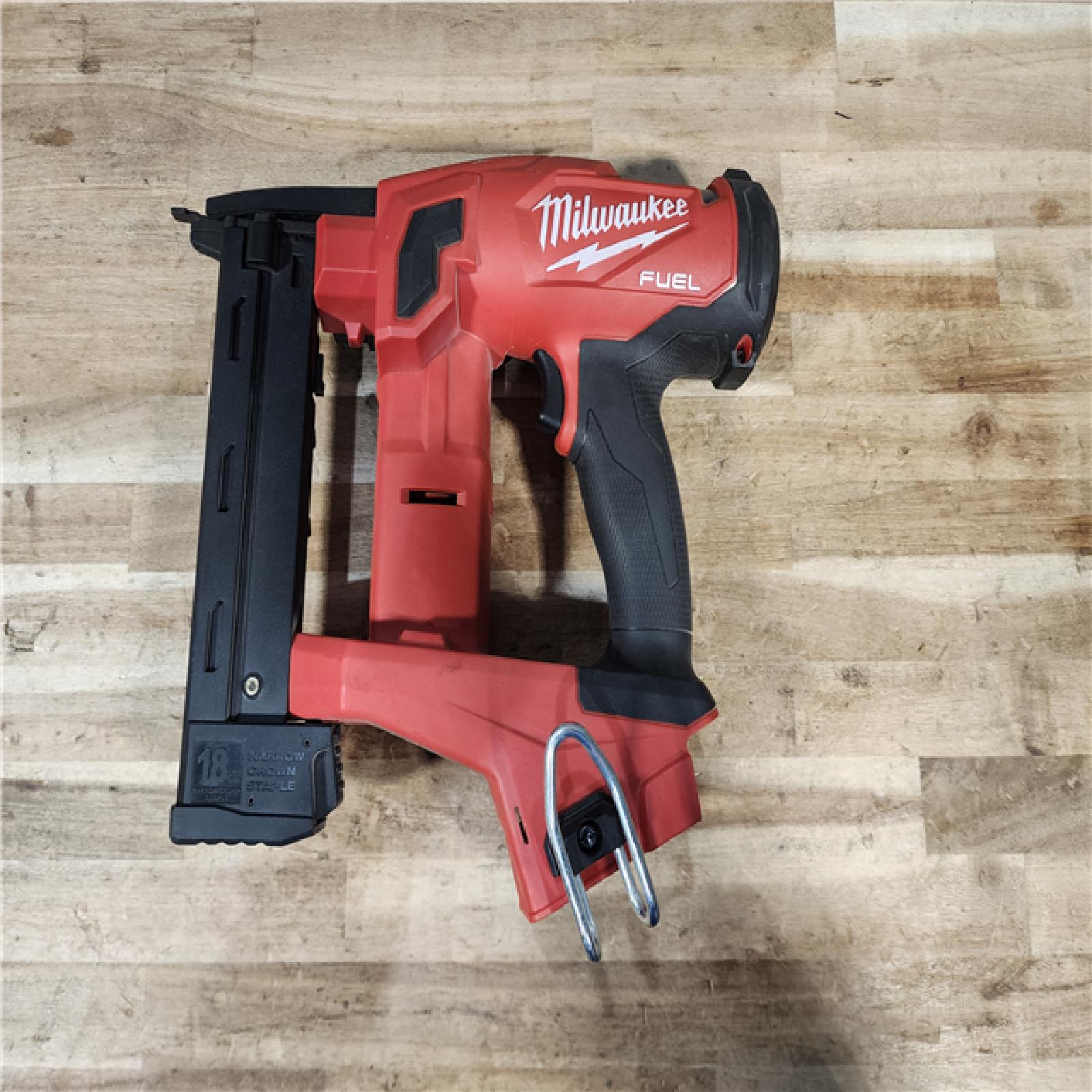 HOUSTON LOCATION - AS-IS Milwaukee FUEL 18-Volt Lithium-Ion Brushless Cordless 18-Gauge 1/4 in. Narrow Crown Stapler (Tool-Only)