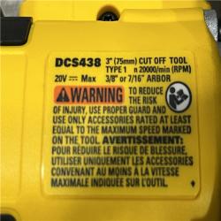 AS-IS DEWALT 20V XR Cordless 3 in. Cut-Off Tool (Tool Only)