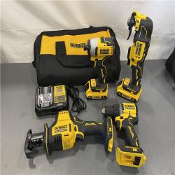 AS-IS - DeWalt 20V MAX ATOMIC Cordless Brushless 4 Tool Combo Kit