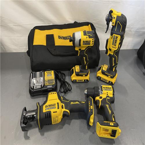 AS-IS - DeWalt 20V MAX ATOMIC Cordless Brushless 4 Tool Combo Kit
