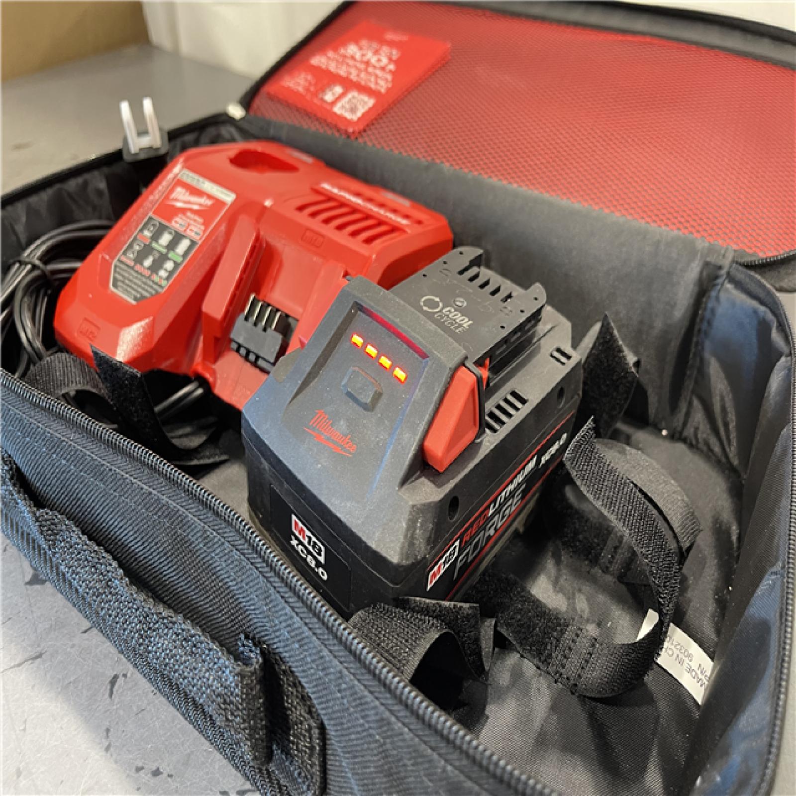 AS-IS - Milwaukee M18 18-Volt Lithium-Ion REDLITHIUM FORGE Starter Kit with 8.0Ah Battery and Rapid Charger