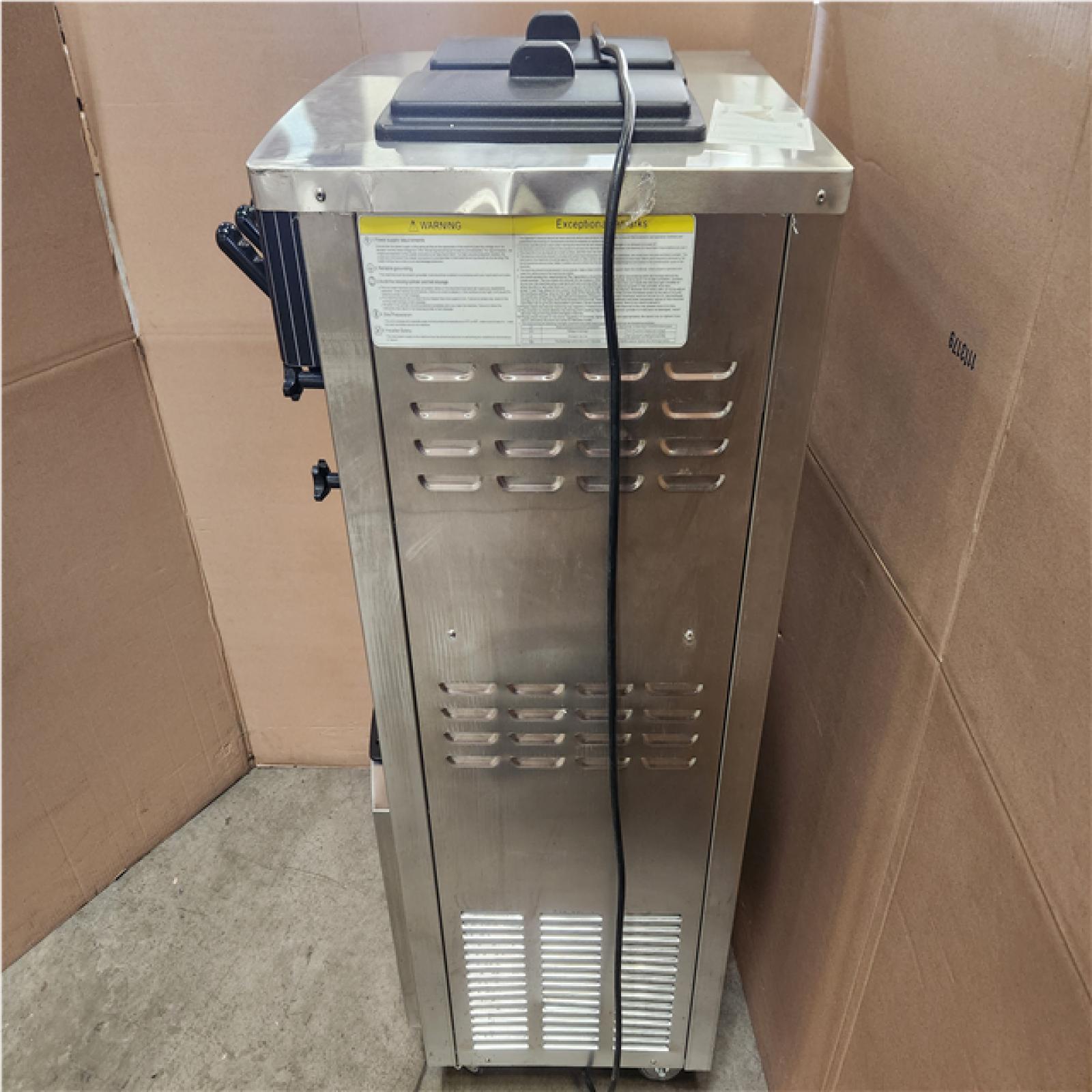 Phoenix Appears NEW VEVOR 2200W Commercial Soft Ice Cream Machine Pre-Cooling 12.68 qt. 3-Flavors 20-28L/H Yield Auto Clean Stainless Steel (Blemishes)