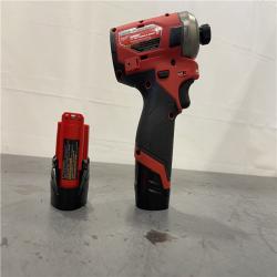 AS-IS - Milwaukee M12 FUEL SURGE 12V Lithium-Ion Brushless Cordless 1/4 in. Hex Impact Driver Compact Kit