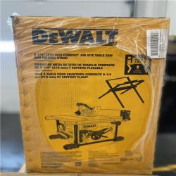 DALLAS LOCATION - NEW! DEWALT 15 Amp Corded 8-1/4 in. Compact Jobsite Tablesaw with Compact Table Saw Stand