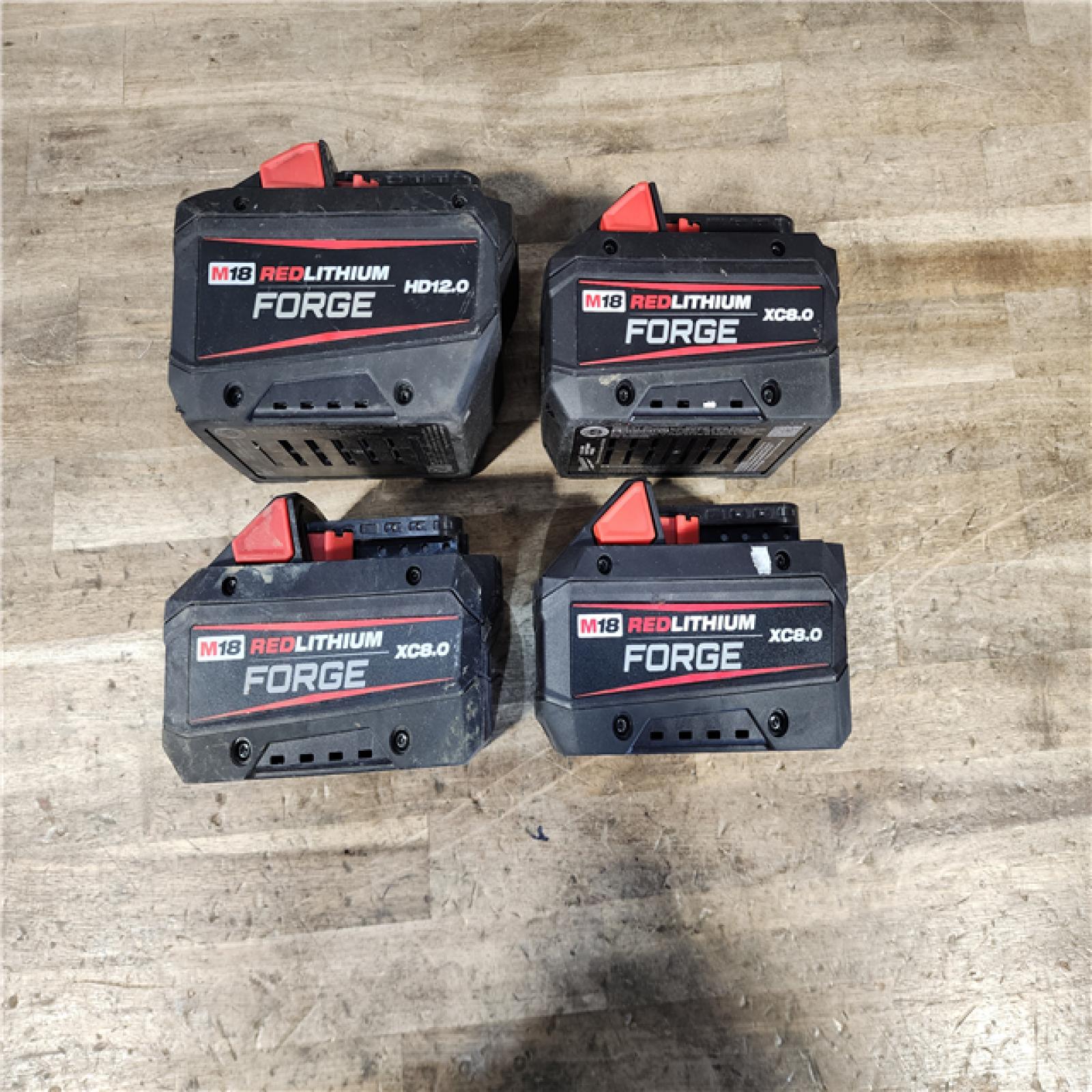 HOUSTON LOCATION - AS-IS MILWAUKEE FORGE BATTERY PACK QTY - 4