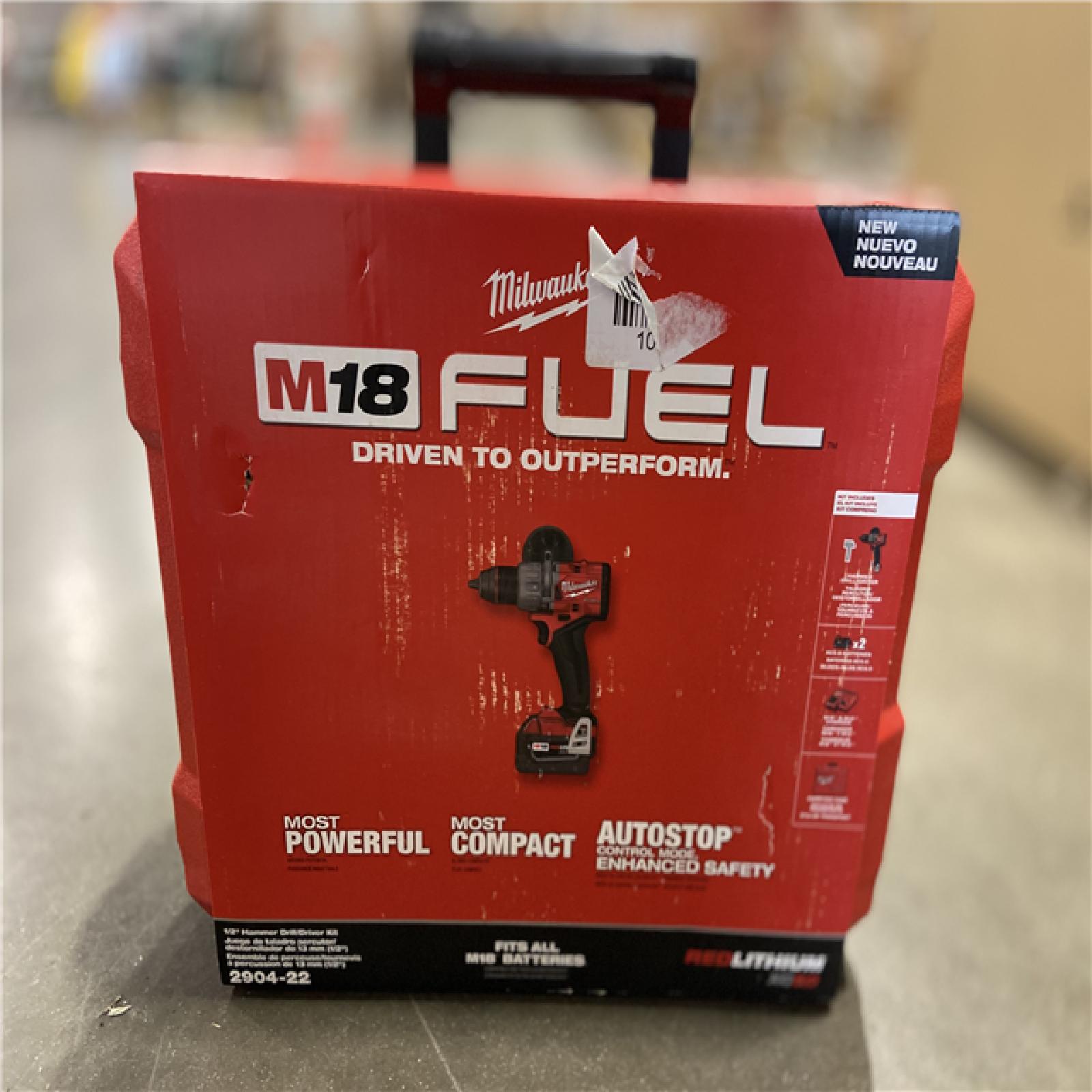 NEW! - Milwaukee M18 FUEL 18V Lithium-Ion Brushless Cordless 1/2 in. Hammer Drill Driver Kit with Two 5.0 Ah Batteries and Hard Case
