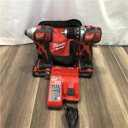 AS-IS Milwaukee 18V Lithium-Ion Cordless Drill Driver/Impact Driver Combo Kit