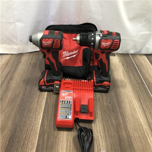 AS-IS Milwaukee 18V Lithium-Ion Cordless Drill Driver/Impact Driver Combo Kit
