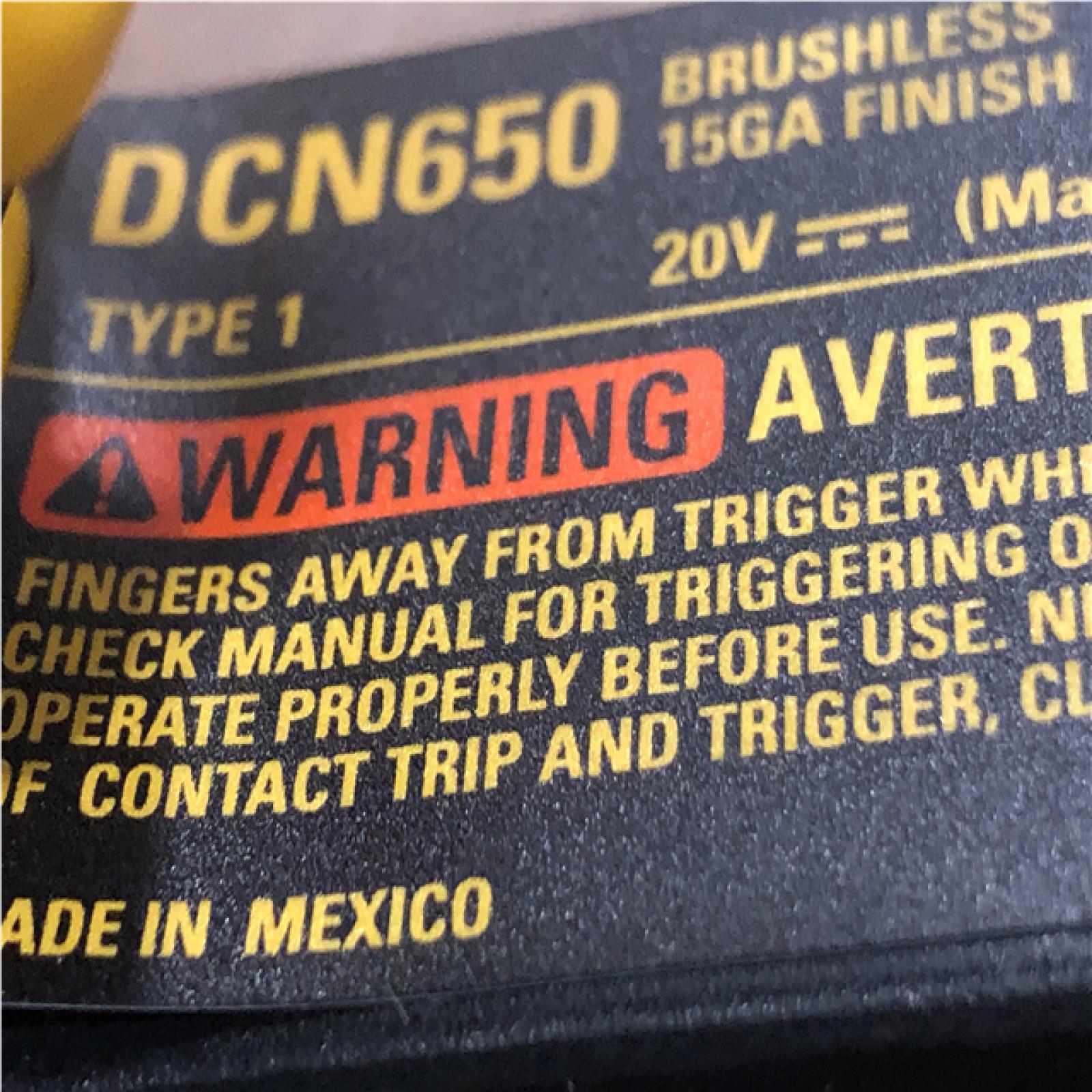 AS-IS DEWALT Cordless 20V MAX XR Angled Finish Nailer (Tool Only)