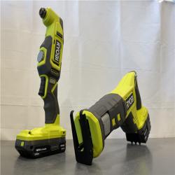 AS-IS - RYOBI ONE+ 18V Cordless 6-Tool Combo Kit with 1.5 Ah Battery, 4.0 Ah Battery, and Charger