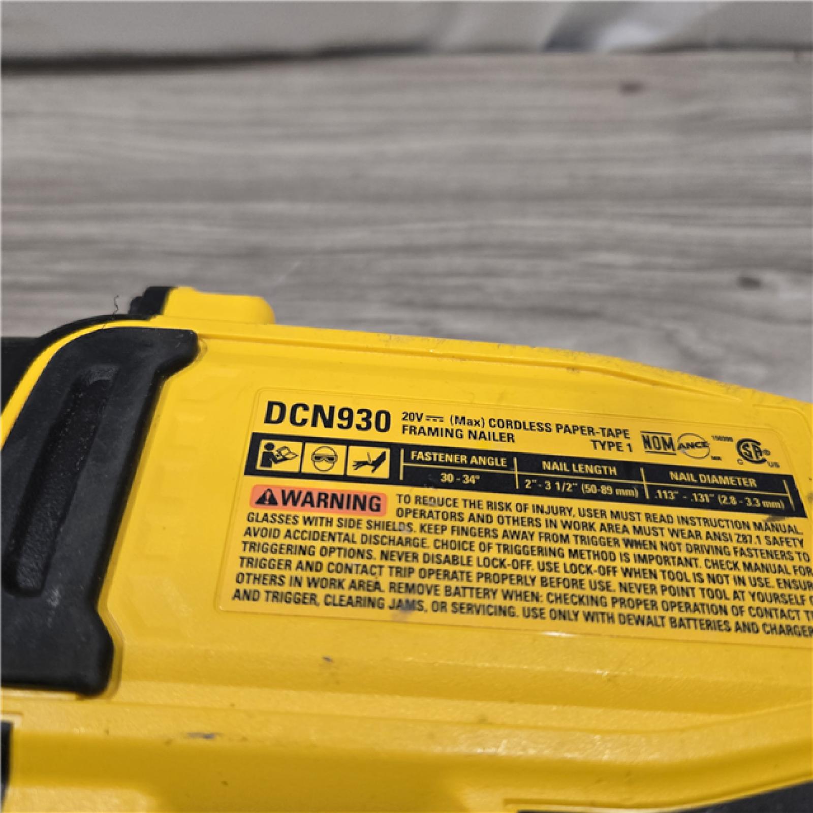 AS-IS DEWALT 20V 30 Degree Cordless Framing Nailer (Tool-Only)